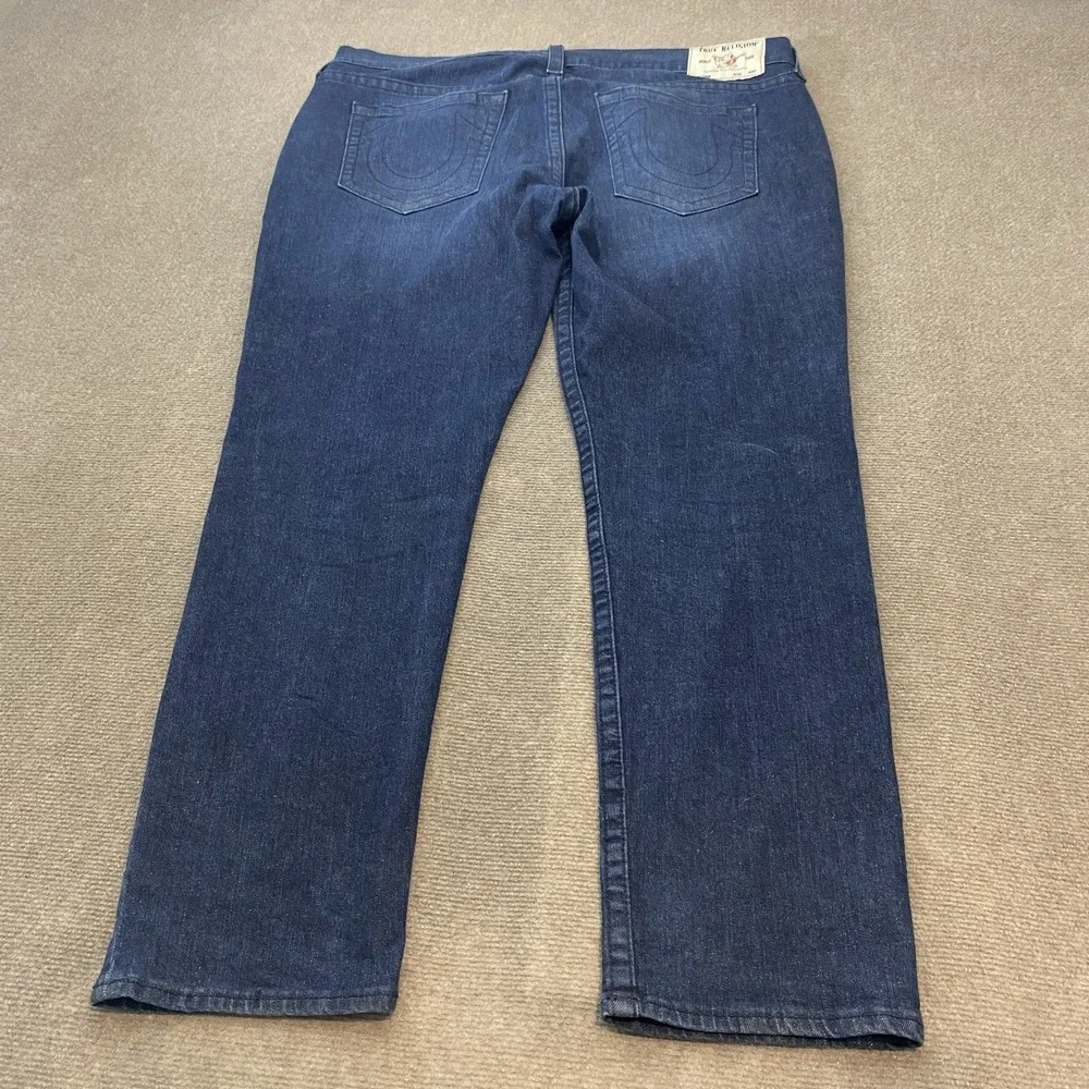True Religion Mens Jeans Blue Size 42 Fits 43x32 GENO Relaxed‎ Slim Straight